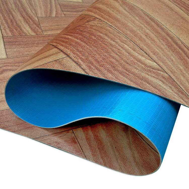 Pavimento Pvc Rivestimento Rotolo Vinile 100x850 cm Legno Palchetto Spina Pesce Dis_E