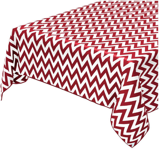 Tovaglia Antimacchia Cucina Tonda 155 cm Zig Zag Bordata Cotone Plastificato Copritavolo Rosso