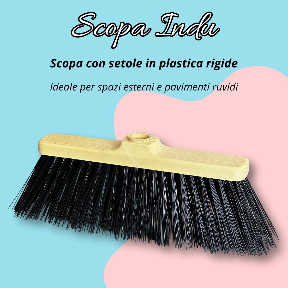 Scopa Da Esterno con Setole In Plastica Dure 