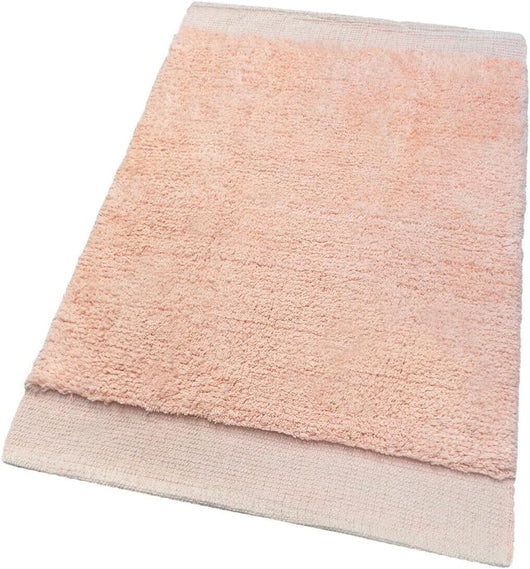 Tappeto Scendiletto Camera Doccia Bagno 50x80 Cm Morbido Puro Cotone Assorbente Antiscivolo Rosa