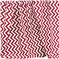 Telo Arredo Copritutto 170x280 cm Letto Poltrona Copridivano Cotone Cuoricini Rosso Motivo Zig Zag