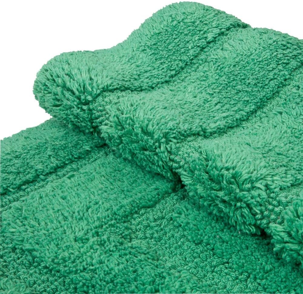 Tappeto Bagno 60x175 cm Puro Cotone Elegante Lussuoso Morbido Scendiletto Antiscivolo Verde