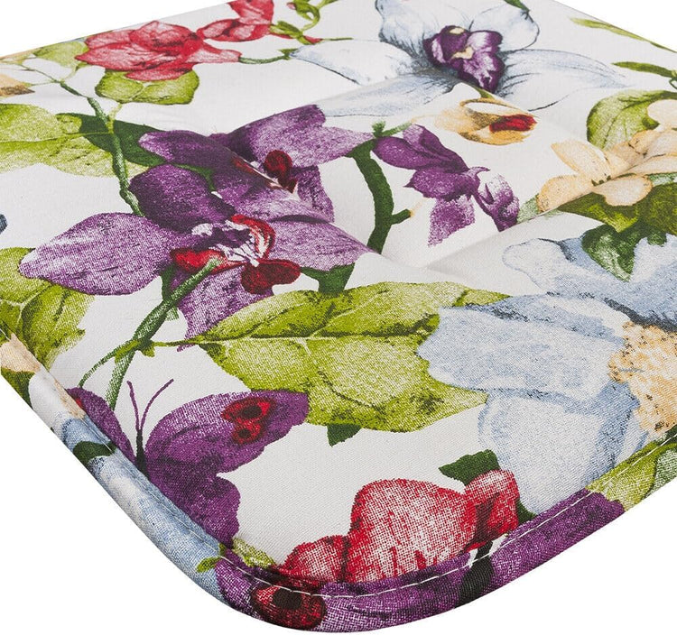 Set 4 Cuscini Sedia Cucina Cotone Lavabili Universali Coprisedia Morbidi Fiori Farfalla Viola