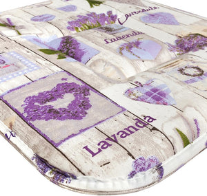 Set 4 Cuscini Sedia Cucina Cotone Lavabili Universali Coprisedia Shabby Chic Lavanda Legno