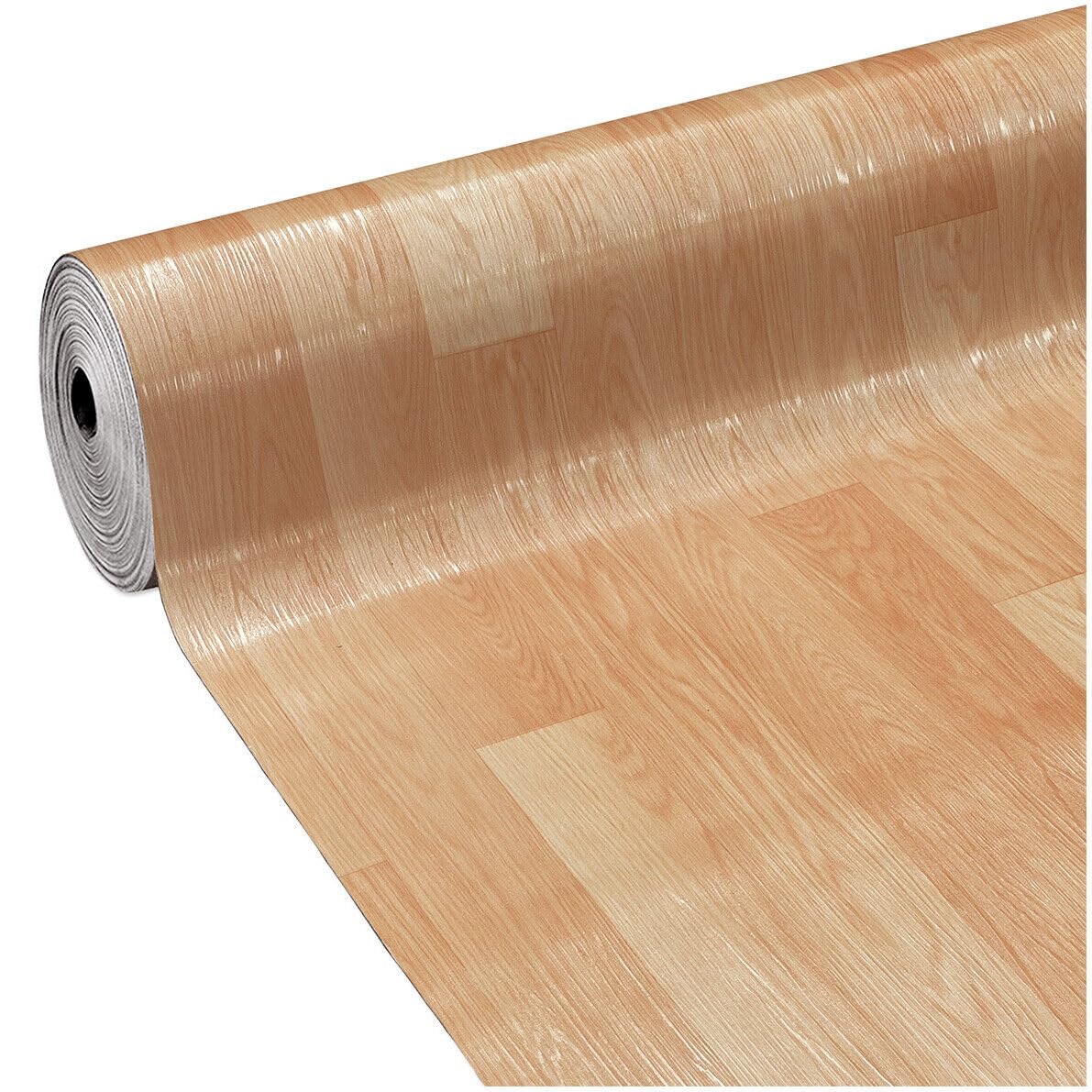 Pavimento Pvc Rivestimento Rotolo Vinile 100x50 cm Design Legno Naturale Listelli Dis_F