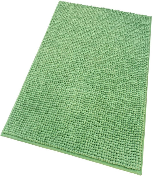 Tappeto Bagno Confortevole Scendiletto 50x80 cm Morbido Antiscivolo Pelo Lungo Verde