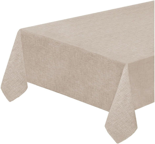 Tovaglia Tavolo Cucina 135x180 cm Antimacchia Bordata Plastificata Copritavolo Pastello Beige