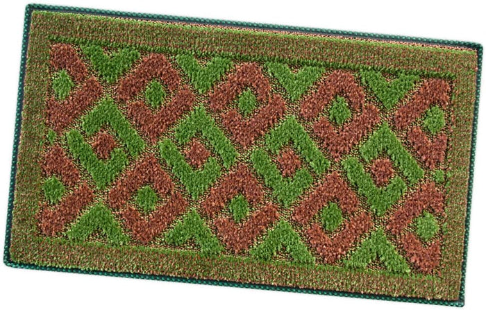 Zerbino Ingresso 40x70 cm Asciugapassi Assorbente Antiscivolo Vellutato Made In Italy Verde