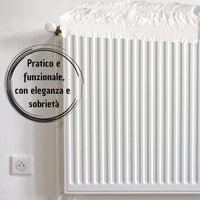 Copritermosifone Stoffa In Cotone Copricalorifero Elasticizzato Bianco 30 x 50 cm