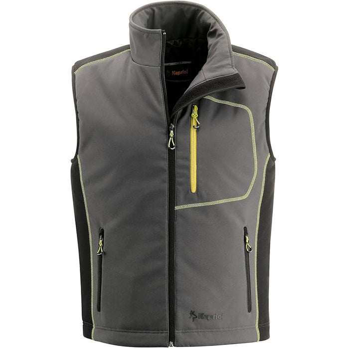 GILET DA LAVORO IMBOTTITO DYNAMIC GRIGIO/NERO TG. M TASCHE ZIP KAPRIOL 35450