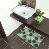 Tappeto Bagno 65x180 cm Antiscivolo Shaggy Moderno Assorbente Verde