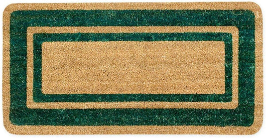 Zerbino Cocco Naturale 40x70 cm Elegante Robusto Ingresso Casa Esterno Antiscivolo Verde