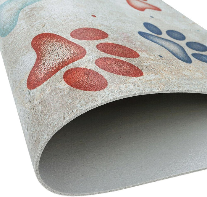 Tappeto Sottociotola Tovaglietta 75x135 cm Pvc Impermeabile Antisfilo Antiscivolo Cane Gatto Dis.A