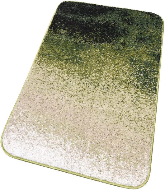 Tappeto Bagno Camera 60x120 cm Sfumato Moderno Morbido Antiscivolo Scendiletto Shaggy Verde