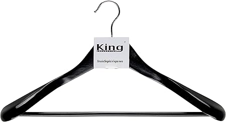 King Home GRUCCIA SING. C/SPALLA LEGNO NERO QUALITA "A" 45x4,5x24h cm