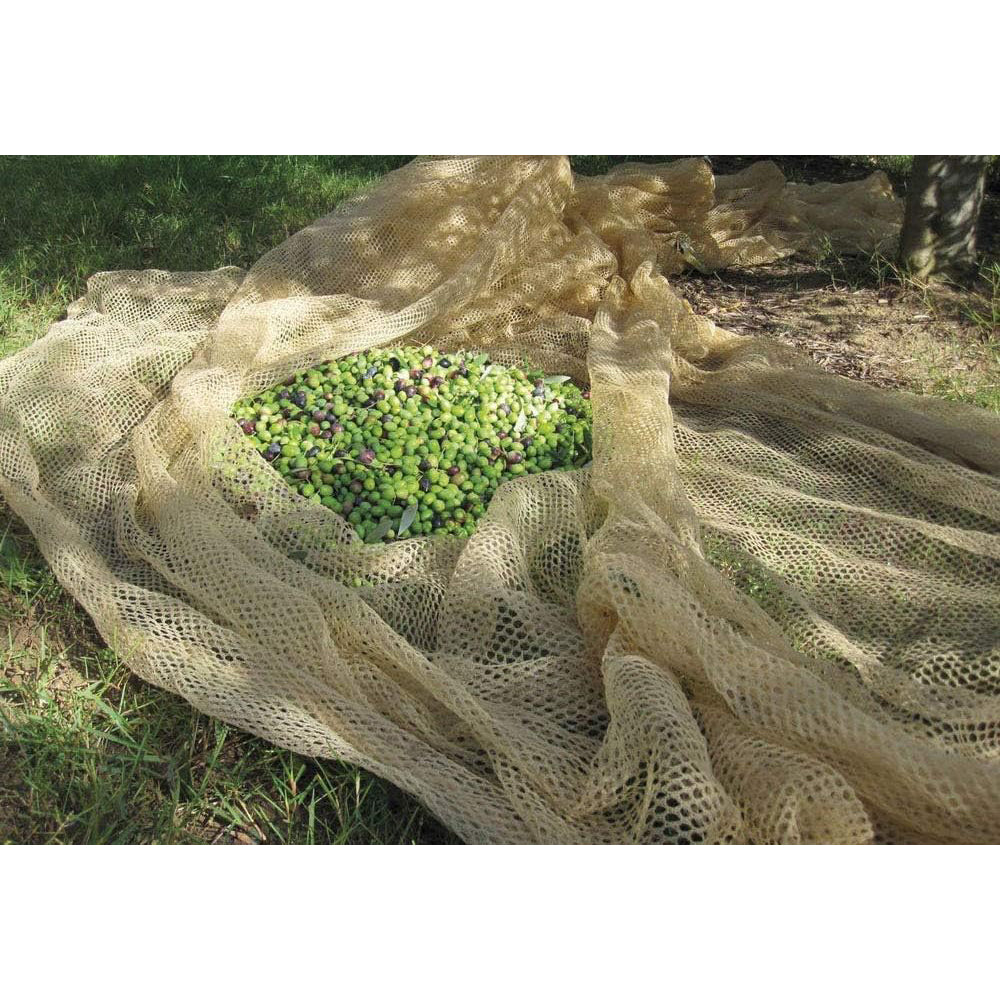 Rete raccolta olive nido d'ape 8x10m con apertura mqf 60gr/mq angoli rinforzati