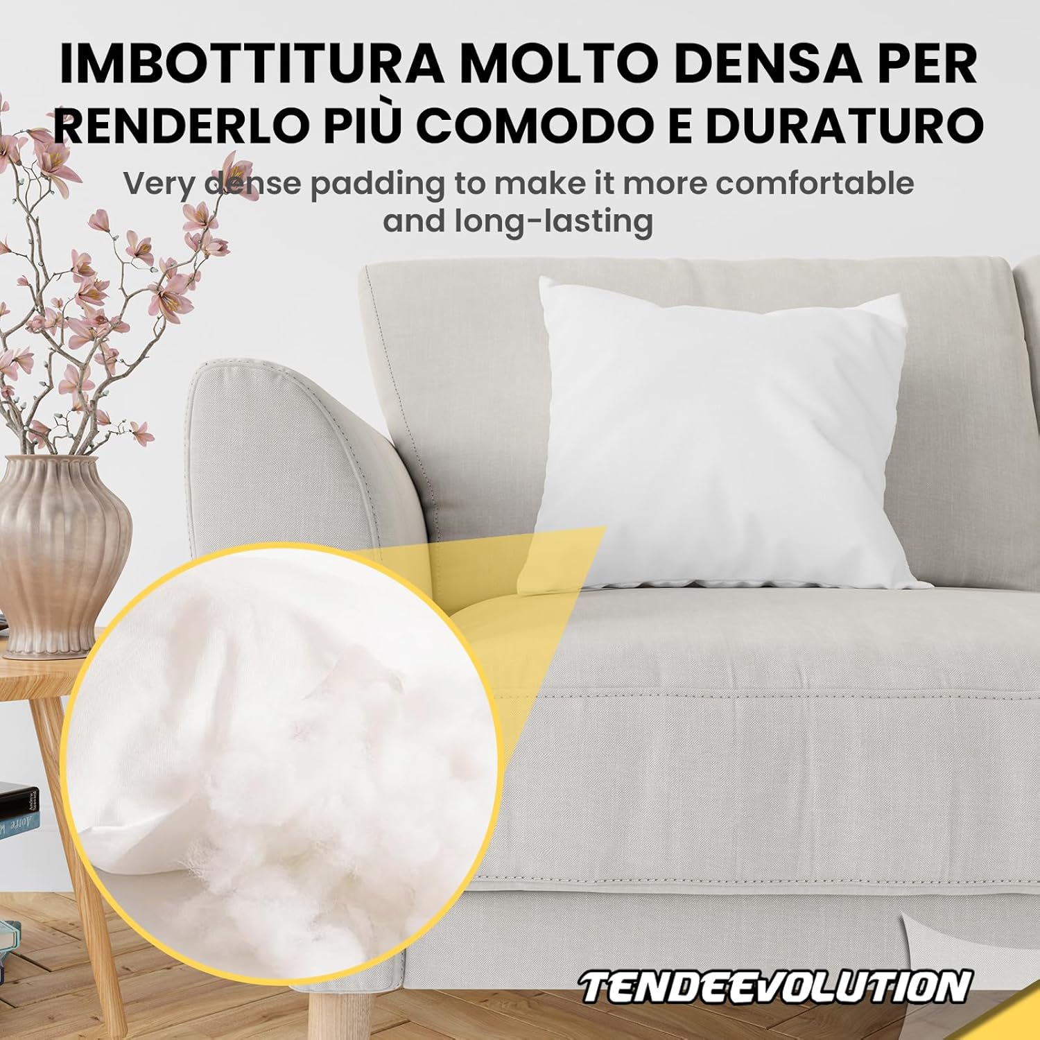 Anima Imbottitura Cuscino 40x40 - Alta Qualità, Confortevole e Ipoallergenica - Perfetta per Arredo Casa e Decorazioni