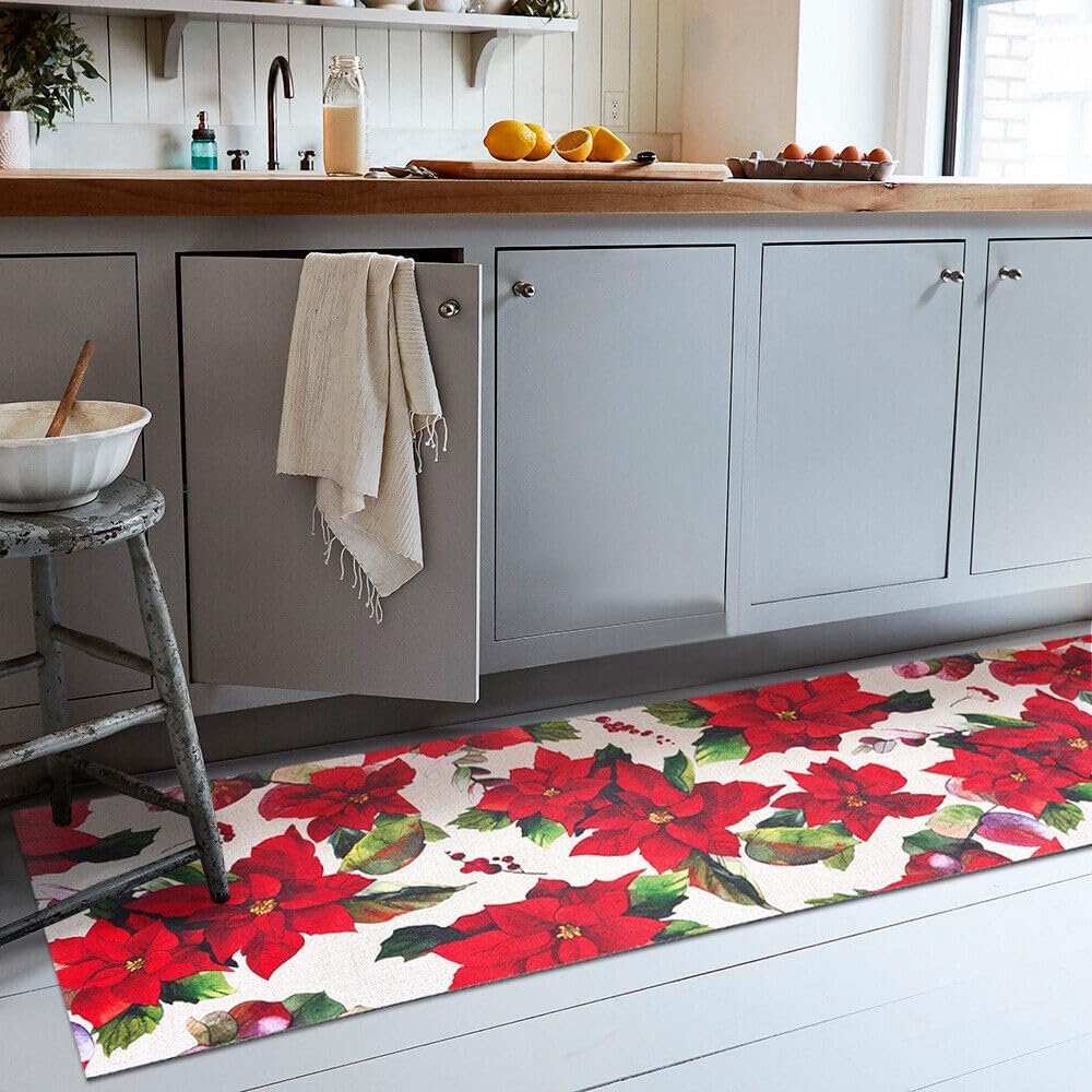 Tappeto Cucina Natale Pvc 51x100 cm Antimacchia Passatoia Antiscivolo Antisfilo Lavabile Dis_NC