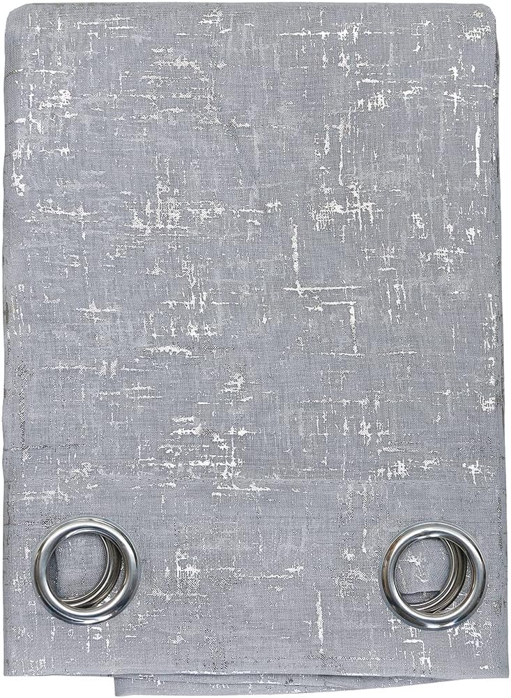 Tende Porta Finestra Occhielli Coppia Moderna 140x280 Cm Semitrasparente Interno Grigio