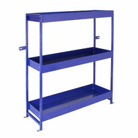 Scaffalatura Lightning 3 Ripiani 116,5x115x34,8 cm per Furgone in Acciaio Inossidabile Blu