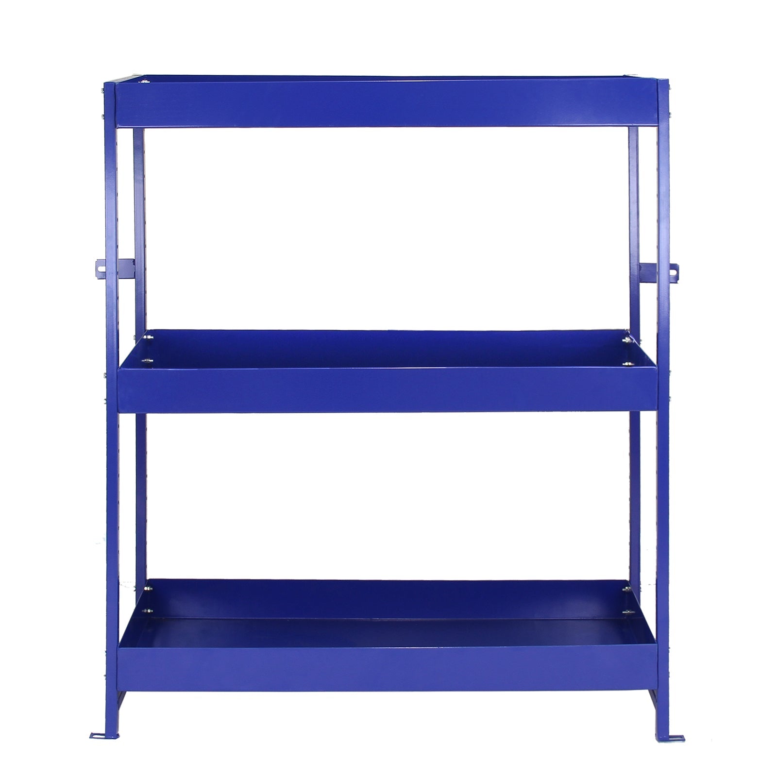 2 Scaffali Lightning in Acciaio Senza Bulloni Blu 6 Ripiani per Officina e Box