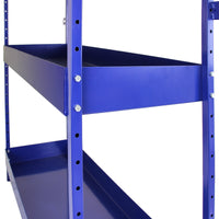 2 Scaffali Lightning in Acciaio Senza Bulloni Blu 6 Ripiani per Officina e Box