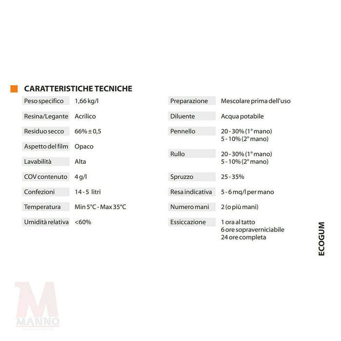 ECOGUM guaina liquida elastomerica pedonabile 14 lt - Carson 14 LT/Verde