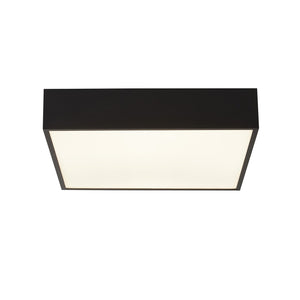 Plafoniera Contemporanea Zeus Alluminio Nero Policarbonato Bianco Led 16W 3000K