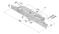 SECUREMME SERRATURA 2153 INFILARE TRIPLICE EXTENSION MM.30