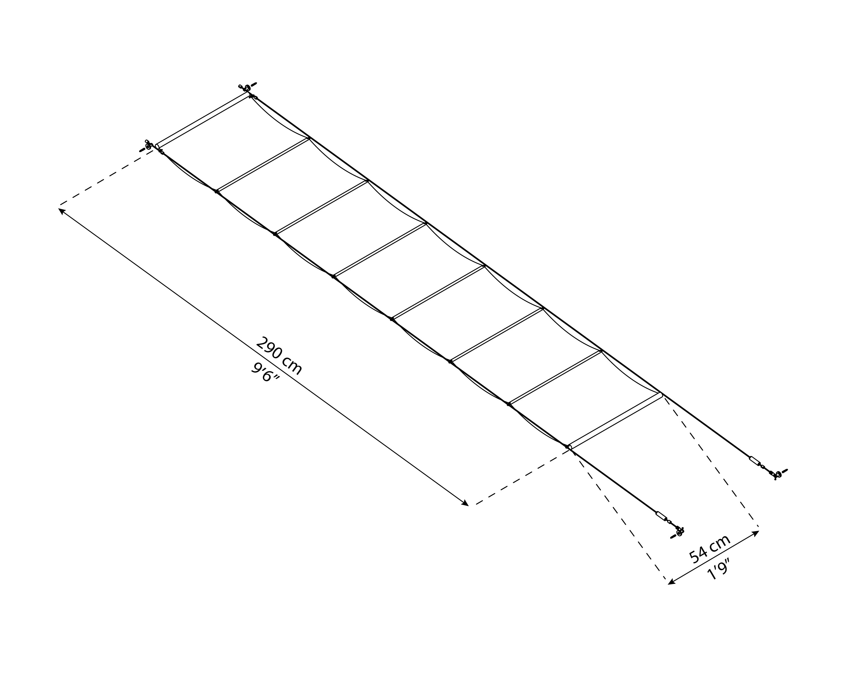 Tenda da Tetto Per la Pergola 3X8.6 m Bianco