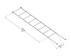 Tenda da Tetto Per la Pergola 3X8.6 m Bianco