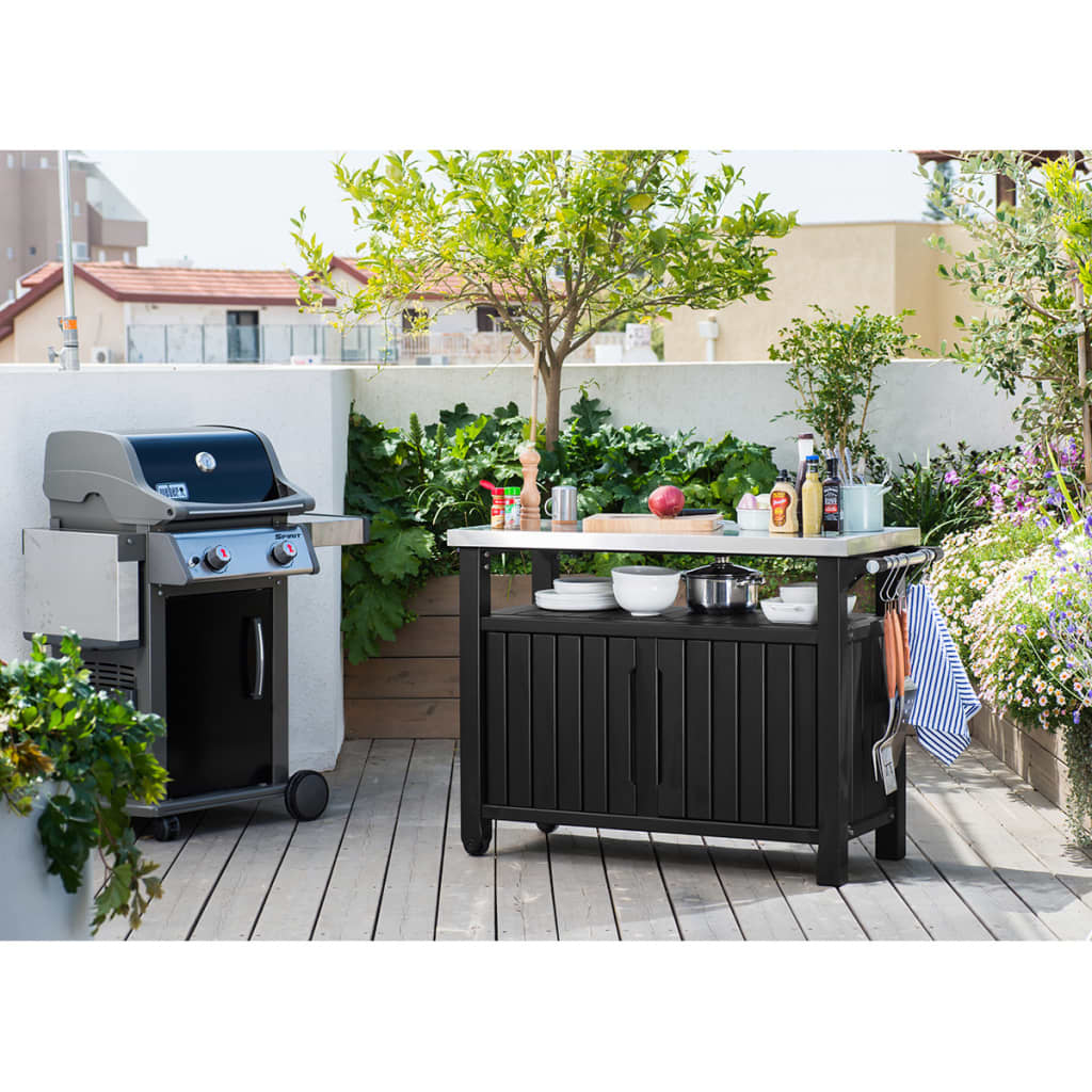 Keter Tavolo Esterni Multifunzione per Barbecue Unity XL Aspetto Legnocod mxl 121110