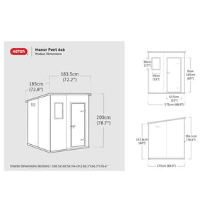 Keter Casetta da Giardino Manor Pent 66 Grigio Scuro 446821