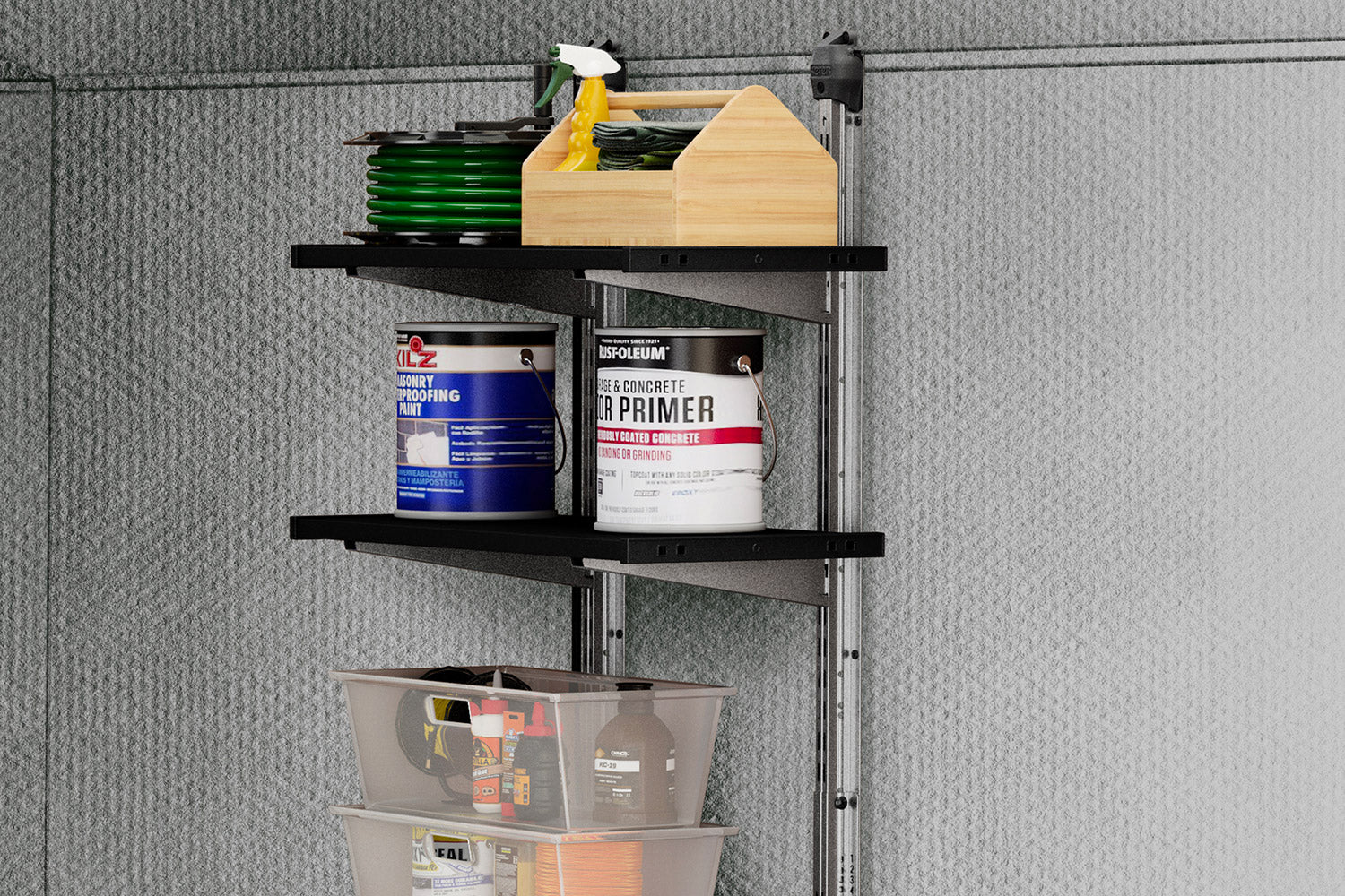 Scaffalatura 3 Ripiani per Casetta da Giardino 70x30 cm Altezza Regolabile in Resina Keter Shelving Kit 70 Nera