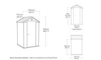 Casetta da Giardino Porta Attrezzi 125,8x117x205 cmin Evotech+ Keter Darwin 4x4 Verde