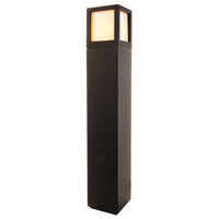 FACADO Lampione LED lampada E27 palo alluminio esterni luce giardino sentiero viale villa 230V IP54 COLORE NERO 65cm