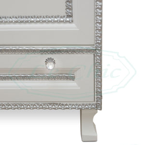 Arredo bagno 105 cm barocco white con decori