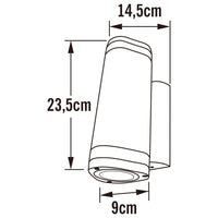 KONSTSMIDE Lampada da Parete Modena Doppia Nero Opaco 434035