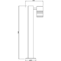 ZILLY Lampione moderno acciaio LED GU10 luce diffusore orientabile IP44 giardino viale villa sentiero 230V 1 LUCE