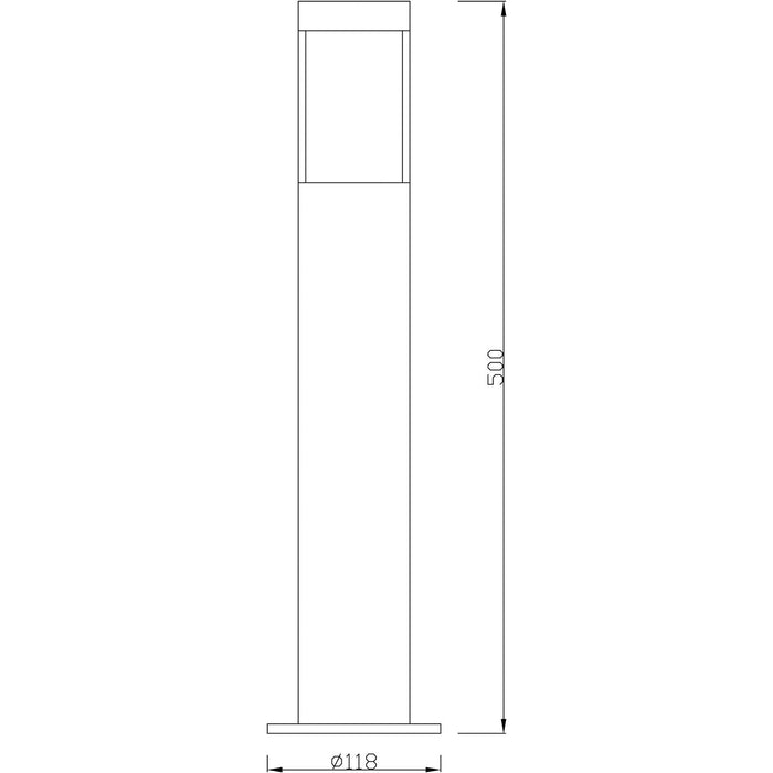 PORRIMA Lampione LED lampada faretto GU10 lampioncino 50cm acciaio luce esterni giardino sentiero IP44 230V MISURA 50CM