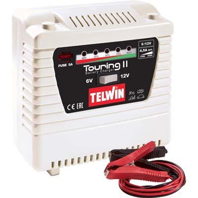 Caricabatteria touring 11 telwin volt 6/12 ah 15-25/30-55 Telwin 