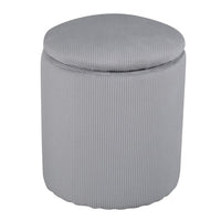 Venture Home Pouf Limpen 32x32x40 cm Velluto a Coste Grigio 444805