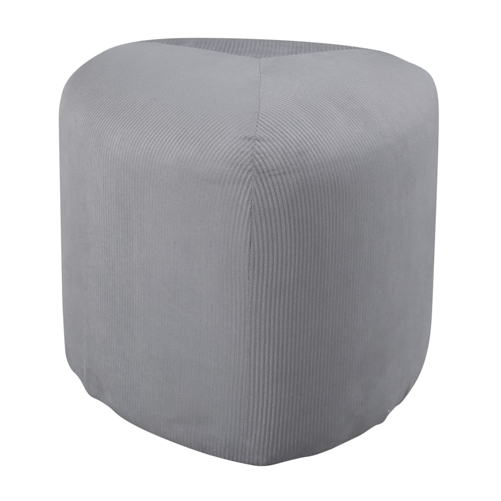 Venture Home Pouf Peg 46x46x41 cm Velluto a Coste Grigiocod mxl 119902