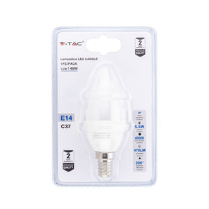 Lampadina LED 5.5W E14 Candela 4000K (Blister 1 Pezzo)