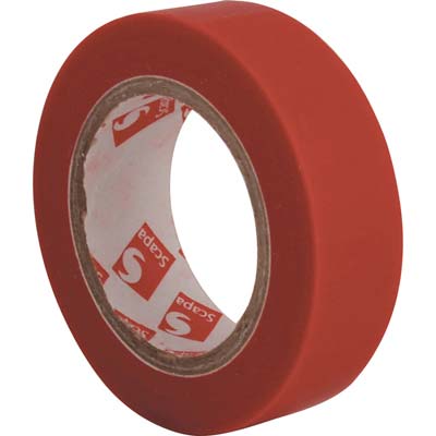 Nastro pvc isolante scapa rosso mm 19 ml 25 (10 pezzi) Scapa