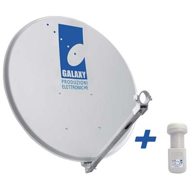 Parabola satellitare + illuminatore galaxy alluminio cm 80 