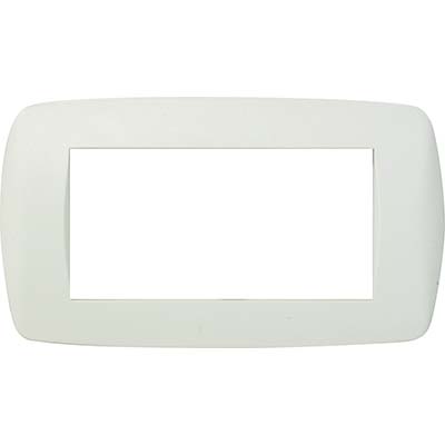 Placca coprifrutti millenium marlanvil bianco posti 4 mm 150x83 (2 pezzi) Marlanvil