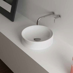 Lavabo da appoggio tondo Domus Falerii 30 cm design moderno