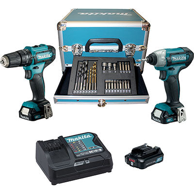 Trapano avvit batteria kit clx228sax2 makita hp333d +td110d volt 12x3 ah 2 +valigia + pz 24 Makita 