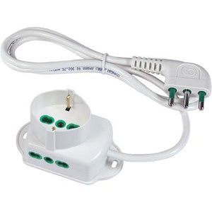 Multipresa bipasso + schuko fme bianco posti 3 2p+t 16a nÂ°xmmq 3x1,0 mt 1,5 (2 pezzi) Fanton 